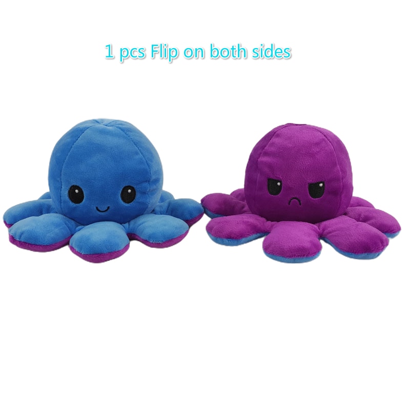 Reversible Plush Octopus Stuffed Toy